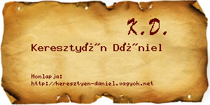Keresztyén Dániel névjegykártya