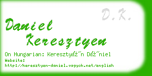 daniel keresztyen business card